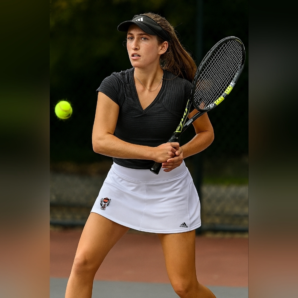 Women's adidas White NC State Wolfpack Tennis Match Skirt size L